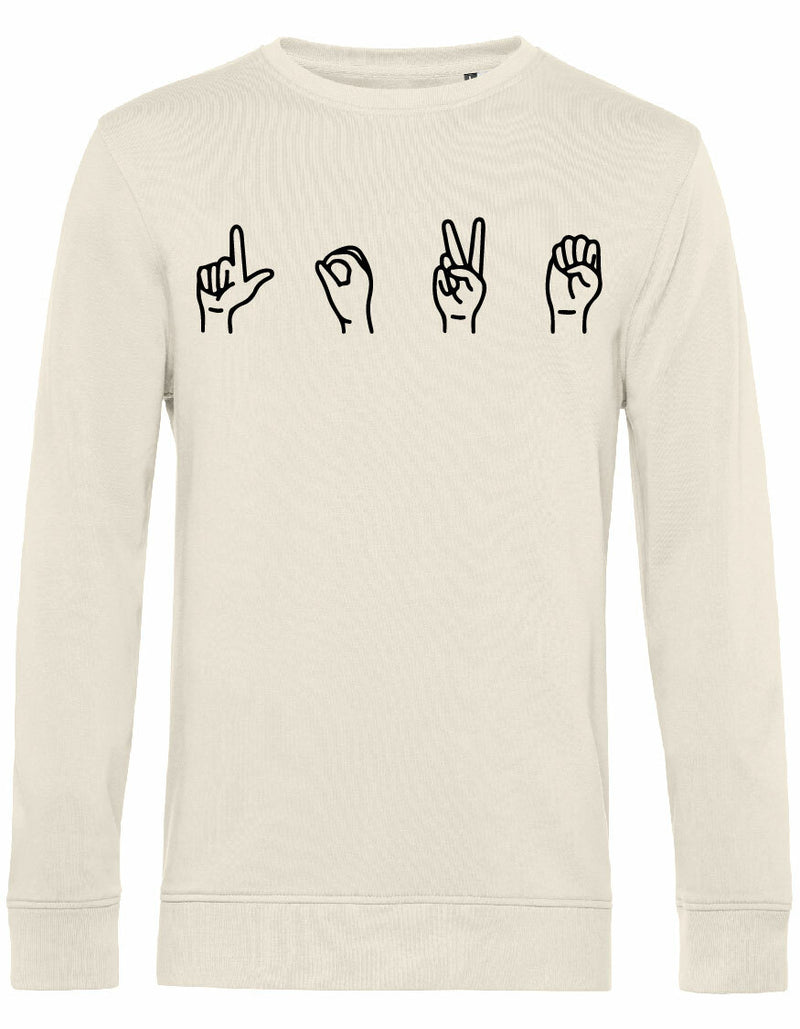 Sweater - Gebarentaal; Love