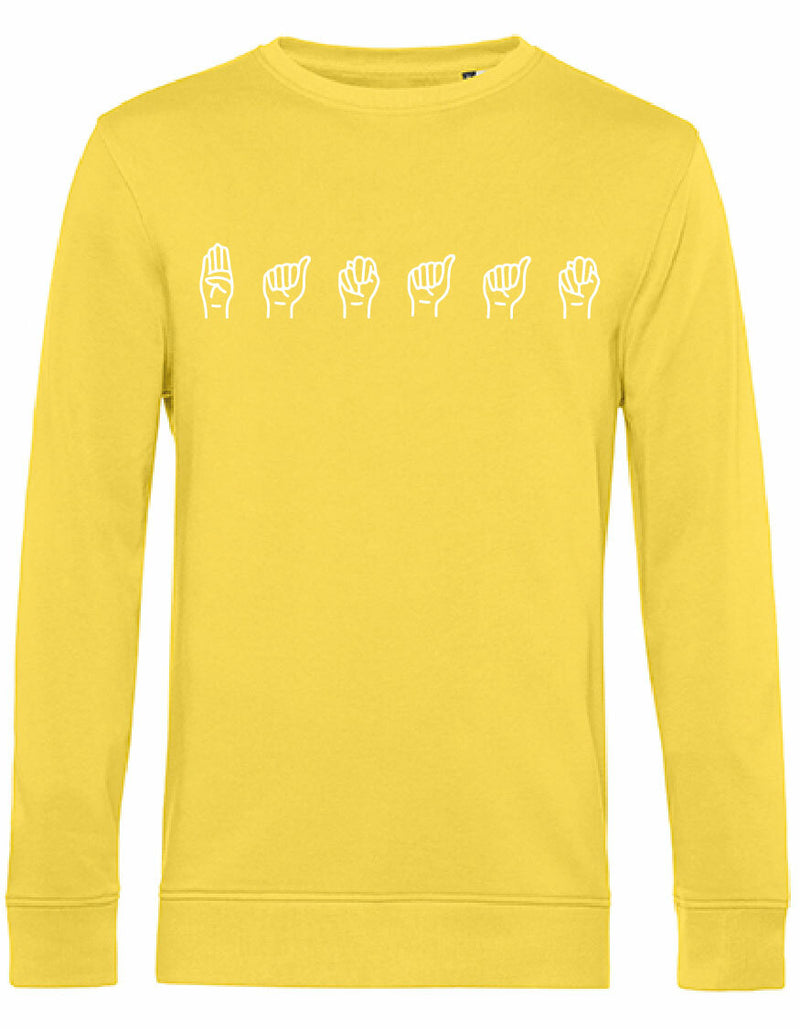 Sweater - Gebarentaal; Banaan